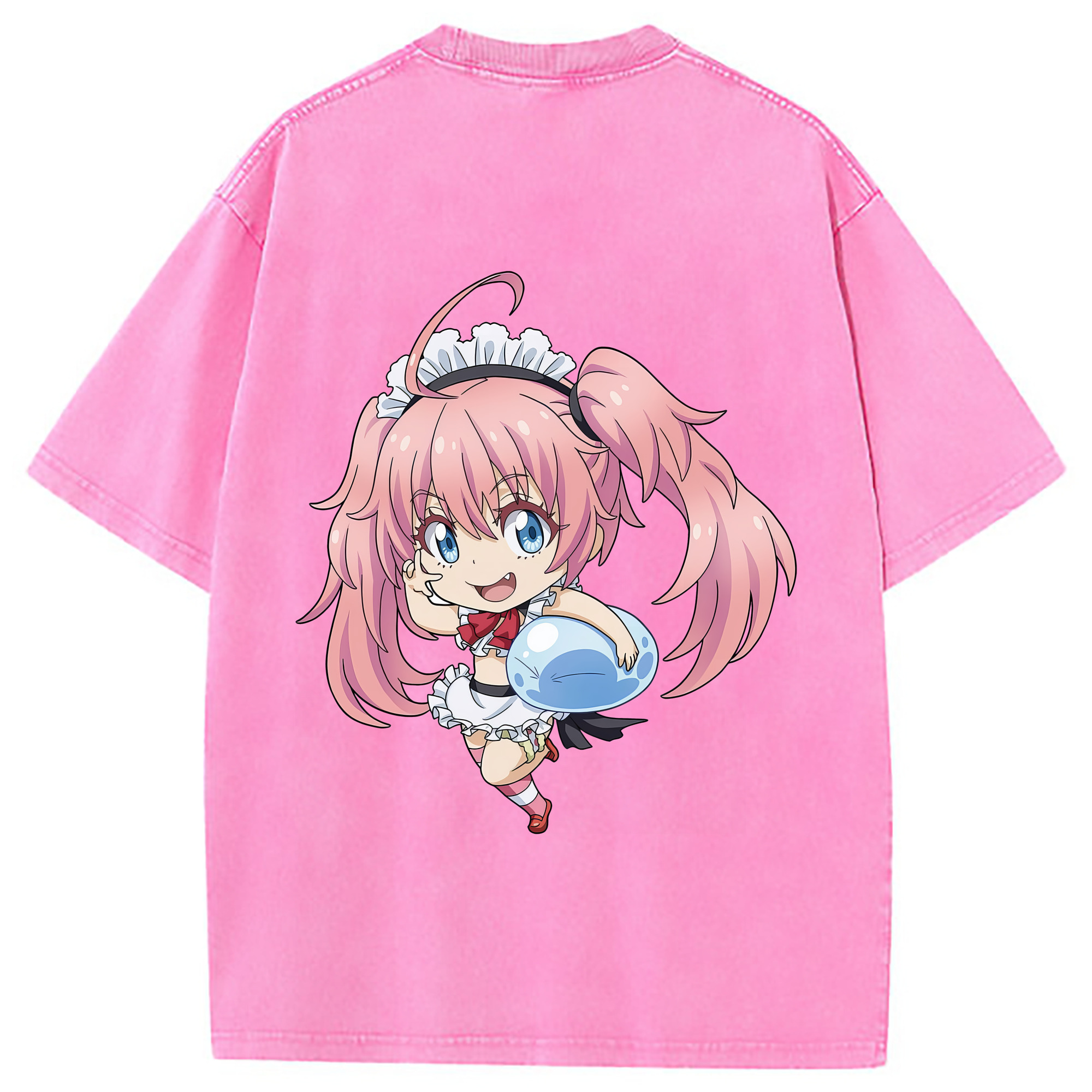 （画像用） 転スラ Regarding Reincarnated to Slime 綿100% ヴィンテージ風 半袖Tシャツ（背面プリント）